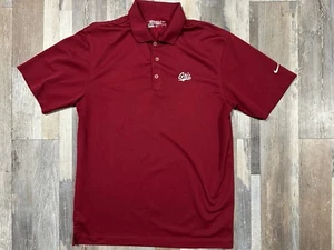 U of Montana Griz Grizzlies Polo Mens M Nike Golf Tour Dri-Fit Maroon Polo EUC - Picture 1 of 6