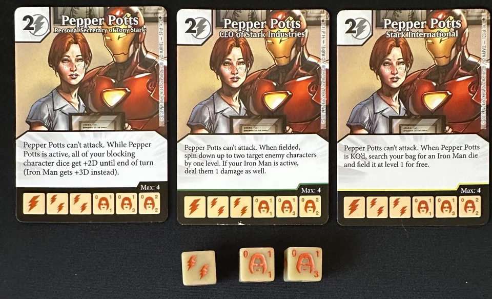 Dice Masters: Marvel Age of Ultron PEPPER POTTS — 3 кости редкие необычные обычные - Изображение 1 из 1