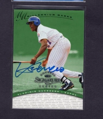 Donruss Signature Millennium Mark 1997 tinta azul automático Vladimir Guerrero Rookie Foto 1 de 2
