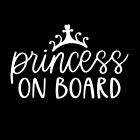 Princess On Board Tiara Cute Fun Decal Vinyl bumper Sticker Car Laptop 6 Inch