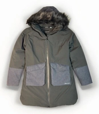 Marmot Down Jacket Black Women's Medium 800 fill M79770 Wool accents - Image 1 of 4