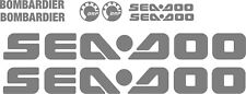 Set of 8 Sea Doo Brp Replacement Decals Bombadier Personal Watercraft Silver