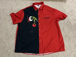 Aloha Shirts The Grinch Dr. Seuss Mens Hawaiian Shirt 4XL Christmas Button Shirt - Picture 1 of 3