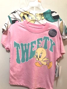 2 PK-Looney Tunes Tweety Bird Toddler T-Shirts Size 4T Multi-Color NWT - Picture 1 of 5