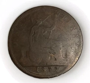 1877 Great Britain One Penny - Picture 1 of 2