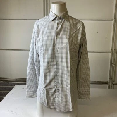 MIZZEN+MAIN Leeward Long Sleeve Dress Shirt Men's Size M-Trim White - Image 1 of 4