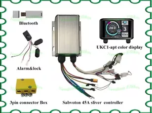 Sabvoton 72V 45A E-bike motor sliver controller kit with UKC1 color display. - Picture 1 of 8