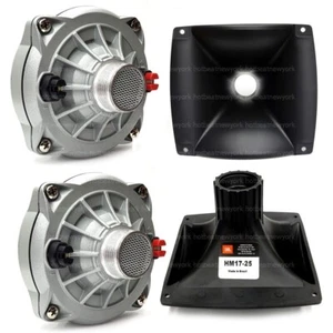JBL  2 x D250-X Midrange Compression Drivers 2 x HM17-25 60x40 Horn Flares - Picture 1 of 21