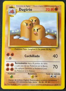 Pokémon 1999-2000 Dugtrio 19/102 SPANISH Base Set Rare WotC Lightly Played LP - Picture 1 of 23