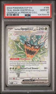 2024 Pokemon Teal Mask Ogerpon Ex Premium Collection Black Star Promo 166 PSA 10 - Picture 1 of 2
