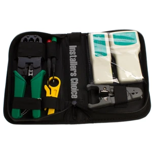LAN Network Tool Cable Tester Crimp Crimper Kit Cat5 Cat5e RJ45 RJ11 - Picture 1 of 4