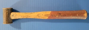 Vintage Temco 1 lb. Intrinsically safe Brass Hammer w/ Hickory Handle Mallet - Picture 1 of 7