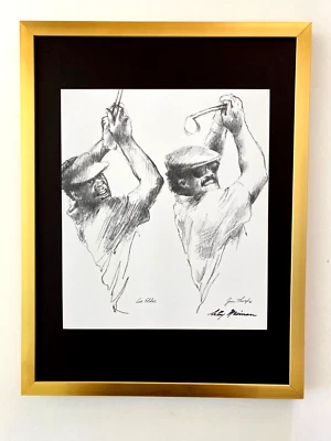 LEROY NEIMAN +  JIM THORPE GOLF + CIRCA 1970'S + SIGNED PRINT FRAMED - image 1 of 3