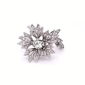 Christian Dior By Kramer Trembler Flower Brooch Pin 1950’s Vintage Signed - Picture 1 of 5