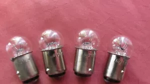 4 x 6 volt 21w LIGHT BULBS small globe dual filament rear + brake stop and tail - Picture 1 of 4