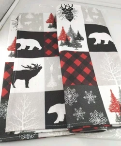 Christmas Table Runner 70"x 24" Christmas Multi Color Trees & Animal Theme New - Picture 1 of 5