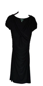 Lauren Ralph Lauren schwarz gerissenes Stretchkleid 12 neue Etiketten wunderschön! - Bild 1 von 10