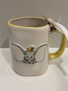 NUOVO RAE DUNN X DISNEY Dumbo grande 18 once Tazza Di Magenta Doppia Faccia Con Dumbo - Foto 1 di 3