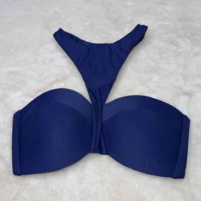 Top de bikini MIKOH acolchado bandeau cuello alto talla pequeña Foto 1 de 4