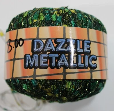KFI Dazzle Metalic, Yarn 85% Polyamide, 15% Metallic 50gr, 142yd,  Green - Image 1 of 3