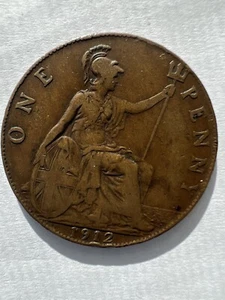 Great Britain George V 1912 Bronze Penny - Error - Picture 1 of 3