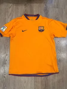 BARCELONA 2006 2008 AWAY FOOTBALL SHIRT SOCCER JERSEY NIKE 146982 SIZE M MEN - Picture 1 of 18