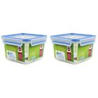 Emsa 508537 Clip & Close square food storage container with lid, 1.75 l, transpa