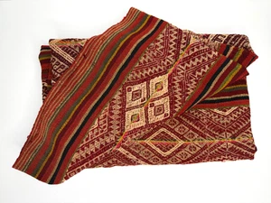 Manta Textil Manta Andina Peruana Vintage Manta Decoración Hecha a Mano 44x55" - Imagen 1 de 10