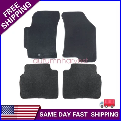 Alfombrillas de terciopelo delanteras y traseras negras 4 piezas nuevas para Hyundai Elantra 2011-15 Foto 1 de 4