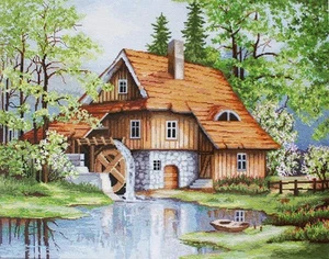 Cross Stitch Kit Luca-S - Spring Landscape, B492 - Picture 1 of 1