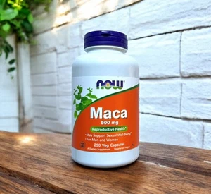 NOW FOODS Maca 500 mg - 250 Veg Capsules, Exp 09/26 SEALED - Picture 1 of 3