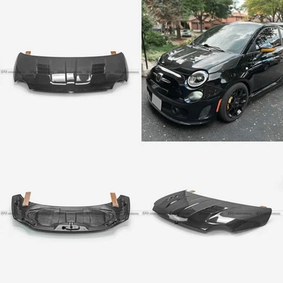 For Fiat 595 500 Abarth EPA Type Carbon Fiber Vented Hood Bonnet Tuning Body Kit - Image 1 of 4