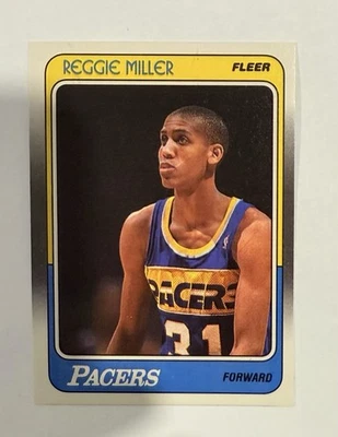 Fleer #57 1988 Reggie Miller novato esquinas afiladas bordes Pacers patio Foto 1 de 2