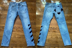 Off-White x Virgil Abloh Herrenjeans 31 x 30 Designer Streetwear hergestellt in Italien gebraucht, in einwandfreiem Zustand - Bild 1 von 21