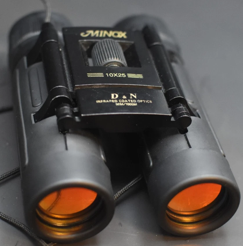 Minox 10x25 Compact Binoculars D&N Optics w/ Case & Manual Clear Optics - Image 1 of 4