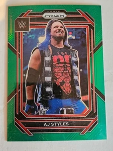 AJ Styles - 2023 Panini Prizm WWE Prizms Green Insert Card - Picture 1 of 2