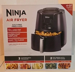Friggitrice ad aria Ninja 4 Qt nuova con scatola con riscaldamento e disidratazione AF100WM nero/grigio - Foto 1 di 3