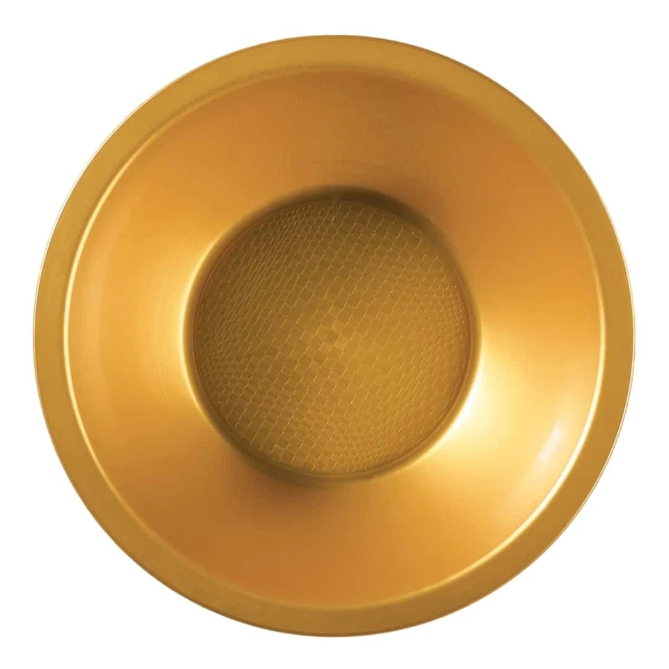 Round Snack Bowls Gold Plastic 6 Pcs 450 CC - GOLDPLAST - Christmas Parties - Image 1 of 4