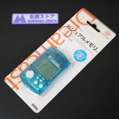 SEGA Dreamcast Visual Memory Unit Aqua Blue HKT-7000 DC VMU w/ Battery Package - Image 1 of 4