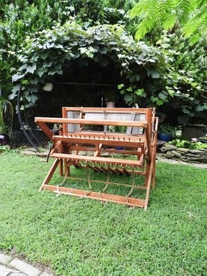 De colección EE Gilmore 4 ejes modelo de piso de madera plegable telar tejido 4 ejes W 52" Foto 1 de 4