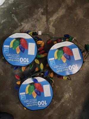 C9 LED 100 Multi-Color Faceted Lights Holiday Lighted 58' Length  - Image 1 of 4