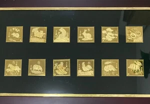 Chinese Zodiac 24K Gold Postmark Stemp Colection - Picture 1 of 12