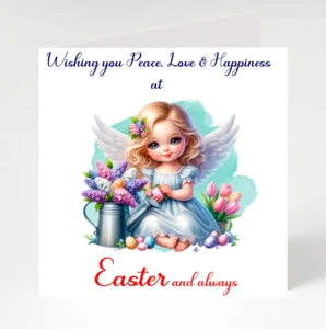 Biglietti Happy Easter confezione da 4, cartolina pasquale, biglietti auguri pasquali confezione da 4 - Foto 1 di 4