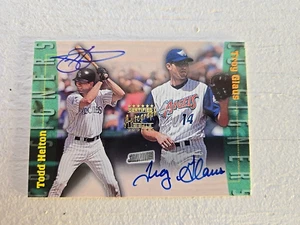1999 Topps Stadium Club Co-signers Dual Auto Todd Helton Troy Glaus   A1 - Picture 1 of 6
