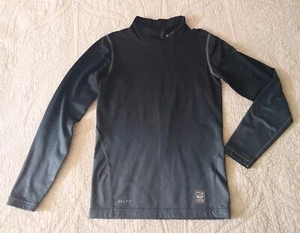 Nike Pro Combat Heavy Compression  Shirt Youth Medium Black Long Sleeve Athletic - Picture 1 of 7