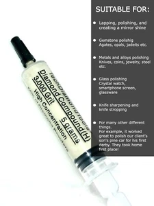 Diamond Paste Compound Polishing Lapidary 3,000 (H) Grit 5 Gram (USA MADE) - Picture 1 of 13