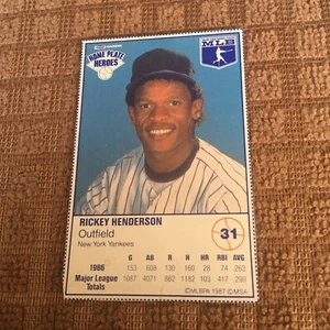 rickey henderson (N.Y. yankees) 1987 KRAFT DINNERS HOME PLATE HEROES card #31 ex - Picture 1 of 3