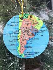 Argentina Chile Map Christmas Ornament