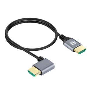 AU 90 Degree Male To Male Cable 48Gbps HDMI-Compatible2.1 for HD TV(1m Right ang - Zdjęcie 1 z 9
