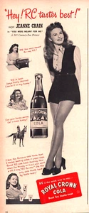 Revista Royal Crown Cola 1948 Original Life anuncio impreso vintage actor Jeanne Crain - Imagen 1 de 1